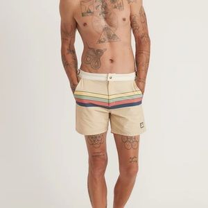 NWT MARINE LAYER- Board Short in Multi Stripe Swim Trunks